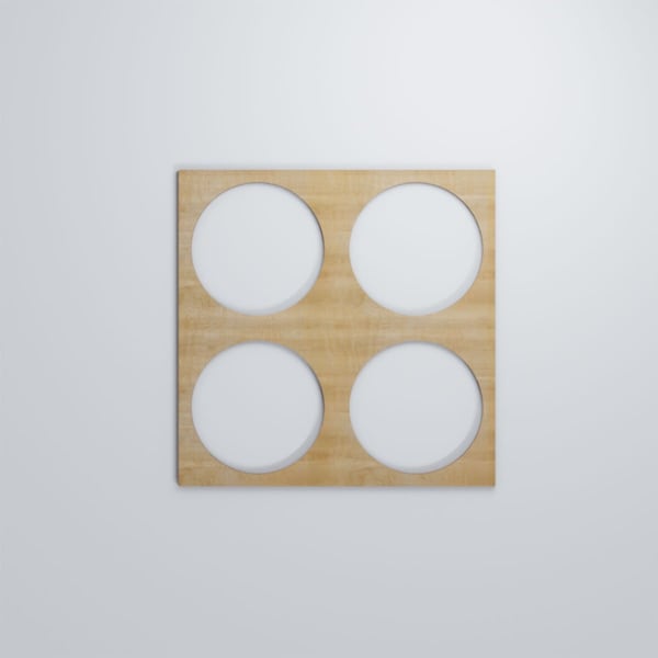 Ekena Millwork Large Wembley Decorative Fretwork Wood Wall Panels, Hickory, 23 3/8"W x 23 3/8"H x 3/8"T - WALW24X24X0375WEMHI