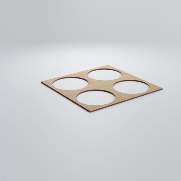 Ekena Millwork Large Wembley Decorative Fretwork Wood Wall Panels, Hickory, 23 3/8"W x 23 3/8"H x 3/8"T - WALW24X24X0375WEMHI