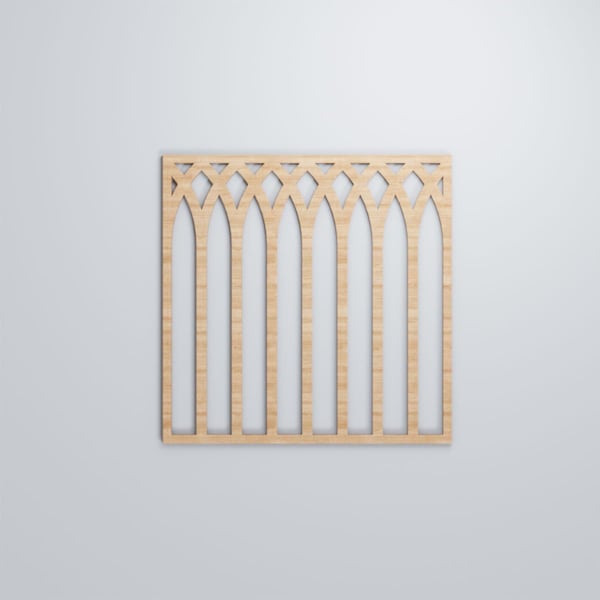 Ekena Millwork Large Cedar Park Decorative Fretwork Wood Wall Panels, Alder, 23 3/8"W x 23 3/8"H x 3/8"T - WALW24X24X0375CRPAL