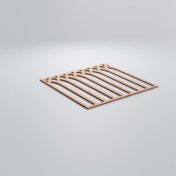Ekena Millwork Large Cedar Park Decorative Fretwork Wood Wall Panels, Alder, 23 3/8"W x 23 3/8"H x 3/8"T - WALW24X24X0375CRPAL