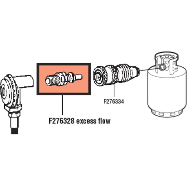 Mr. Heater Mr. Heater 1/4 in. D Brass Male Pipe Thread x Male Plug Excess Flow Male Plug - F276328