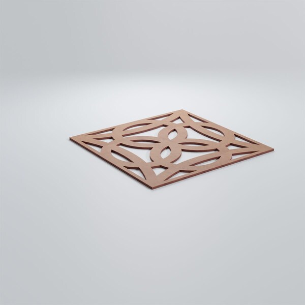 Ekena Millwork Large Baytown Decorative Fretwork Wood Wall Panels, Wood (Paint Grade), 23 3/8"W x 23 3/8"H x 3/8"T - WALW24X24X0375BYTMF