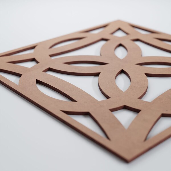 Ekena Millwork Large Baytown Decorative Fretwork Wood Wall Panels, Wood (Paint Grade), 23 3/8"W x 23 3/8"H x 3/8"T - WALW24X24X0375BYTMF
