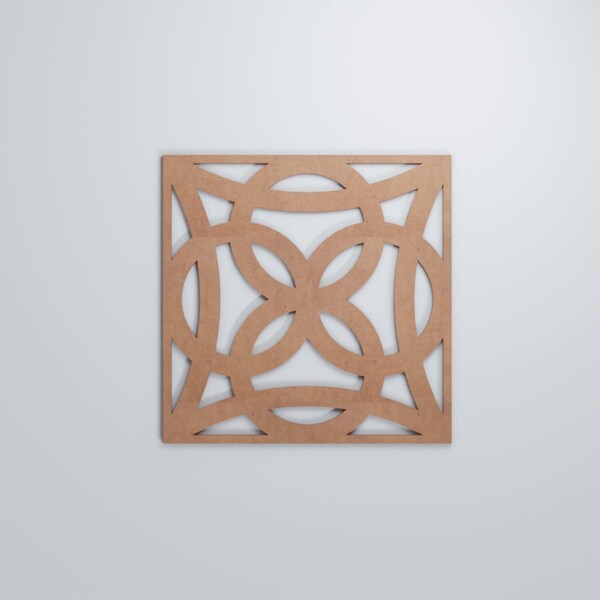Ekena Millwork Large Baytown Decorative Fretwork Wood Wall Panels, Wood (Paint Grade), 23 3/8"W x 23 3/8"H x 3/8"T - WALW24X24X0375BYTMF