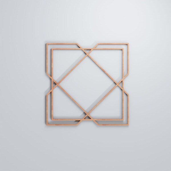 Ekena Millwork Medium Kiowa Decorative Fretwork Wood Wall Panels, Cherry, 15 3/8"W x 15 3/8"H x 3/8"T - WALW16X16X0375KWACH