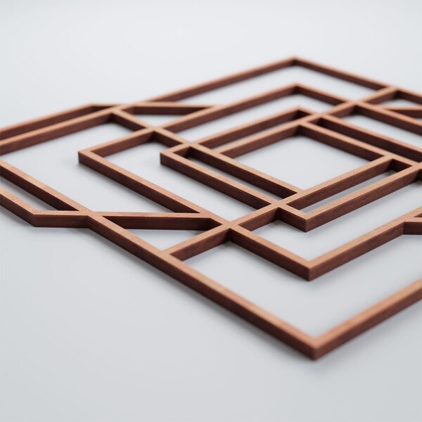 Ekena Millwork Medium Norwood Decorative Fretwork Wood Wall Panels, Cherry, 15 3/8"W x 15 3/8"H x 3/8"T - WALW16X16X0375NWDCH