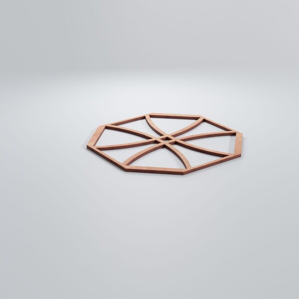 Ekena Millwork Medium Haswell Decorative Fretwork Wood Wall Panels, Cherry, 15 3/8"W x 15 3/8"H x 3/8"T - WALW16X16X0375HWLCH