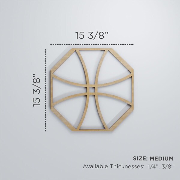 Ekena Millwork Medium Haswell Decorative Fretwork Wood Wall Panels, Cherry, 15 3/8"W x 15 3/8"H x 3/8"T - WALW16X16X0375HWLCH