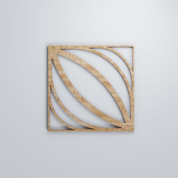 Ekena Millwork Small Otis Decorative Fretwork Wood Wall Panels, Red Oak, 11 3/8"W x 11 3/8"H x 3/8"T - WALW12X12X0375OTSRO