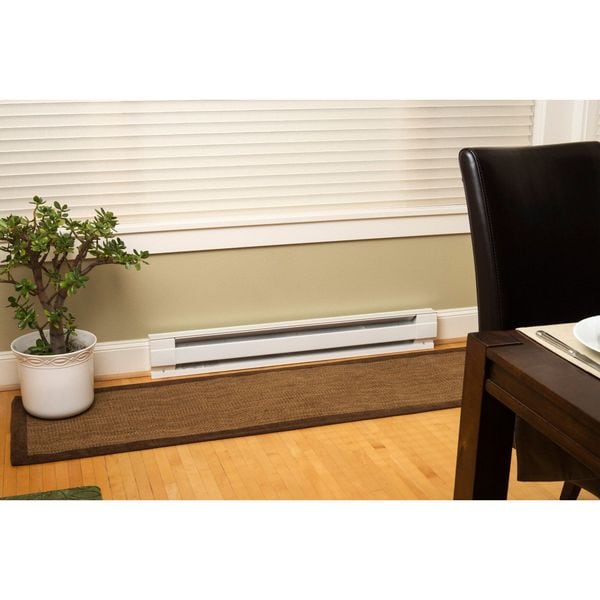 Cadet 48" White Electric Baseboard Heater, 750/1000W, 208/240V - 4F1000W