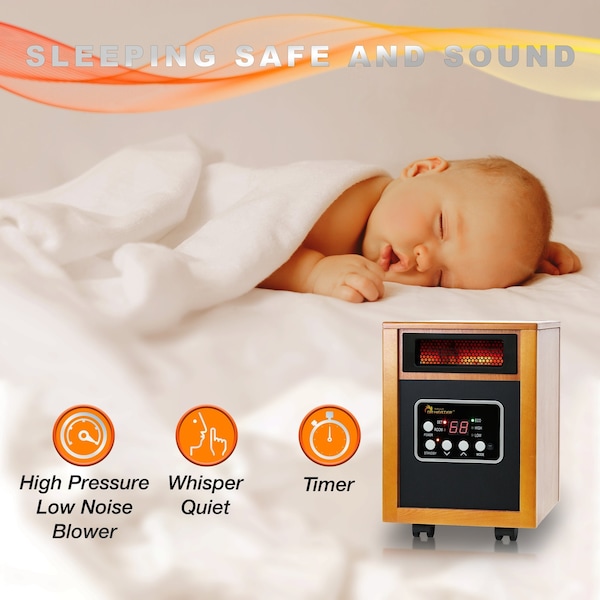 Dr Infrared Heater Electric Portable Space Heater, 1500-Watt - DR-968