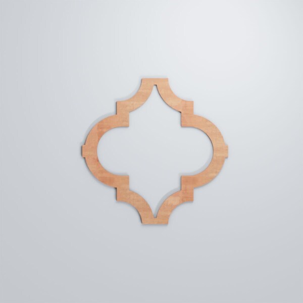Ekena Millwork Large Marrakesh Decorative Fretwork Wood Wall Panels, Cherry, 23 3/8"W x 23 3/8"H x 3/8"T - WALW24X24X0375MRKCH