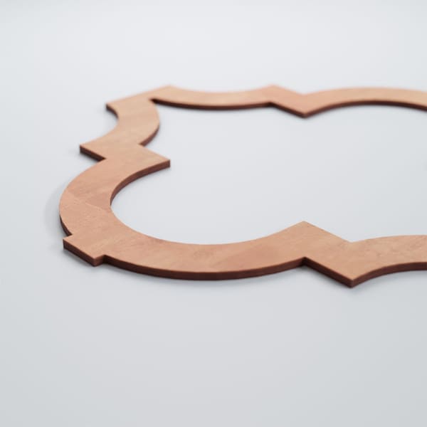 Ekena Millwork Large Marrakesh Decorative Fretwork Wood Wall Panels, Cherry, 23 3/8"W x 23 3/8"H x 3/8"T - WALW24X24X0375MRKCH