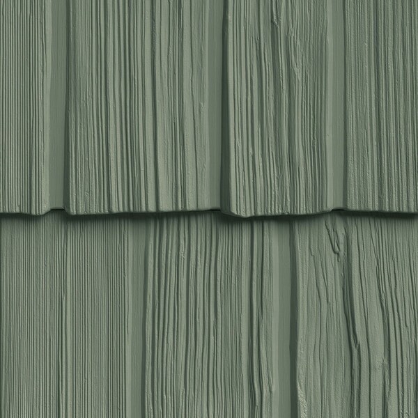 The Foundry 7in. W x 60 3/4in. L Exposure, Vinyl Staggered Shakes Total 100 Sq. Feet, 152 - Forest Green, 34PK - 1301152
