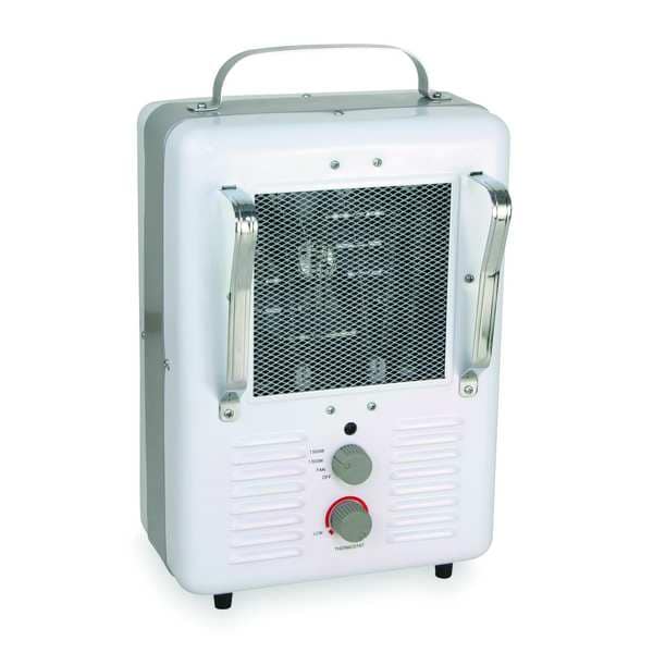 Dayton Portable Electric Jobsite & Garage Heater, 120V, 1.3 kW/1.5 kW, 5-15P, 1-Phase - 3VU33