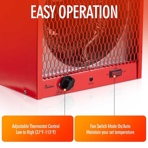 Dr Infrared Heater Portable Industrial Heater for Garage or Shop, 208/240V, 4800/5600W with 6-30P Plug - DR-988