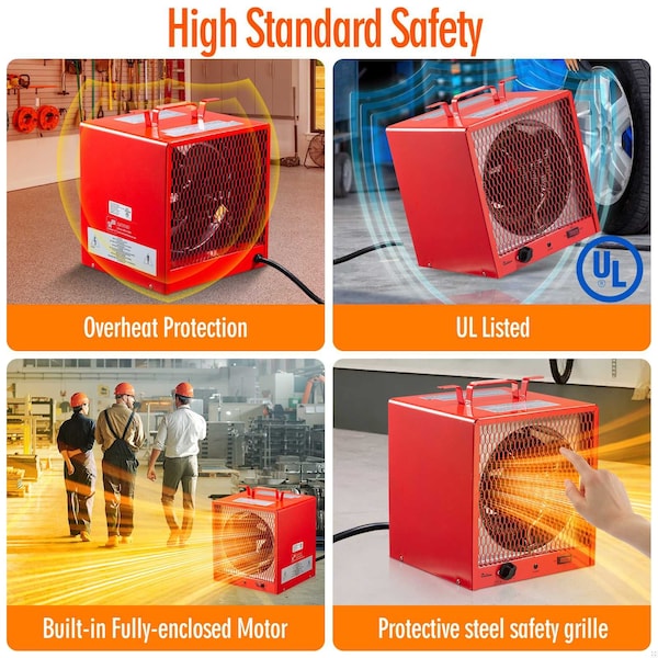 Dr Infrared Heater Portable Industrial Heater for Garage or Shop, 208/240V, 4800/5600W with 6-30P Plug - DR-988