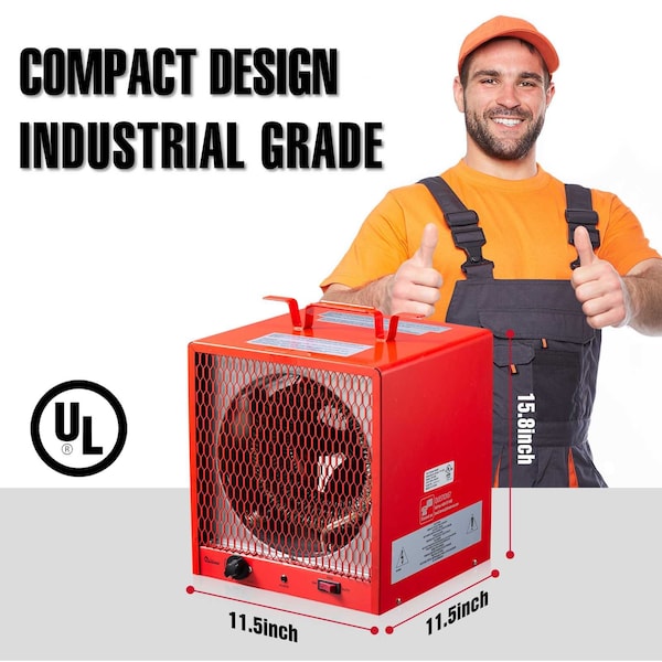 Dr Infrared Heater Portable Industrial Heater for Garage or Shop, 208/240V, 4800/5600W with 6-30P Plug - DR-988