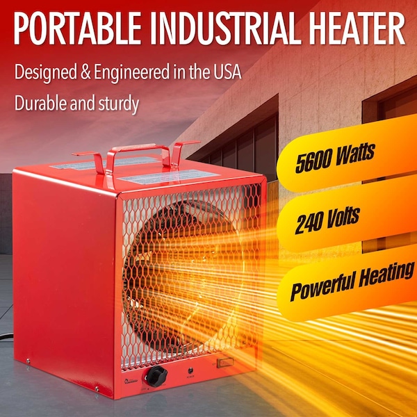 Dr Infrared Heater Portable Industrial Heater for Garage or Shop, 208/240V, 4800/5600W with 6-30P Plug - DR-988
