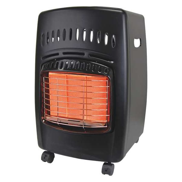 Dyna-Glo Portable Gas Floor Heater, Liquid Propane, Matchless Piezo, 15 1/2 in Wx 14 3/4 L - RA18LPDG