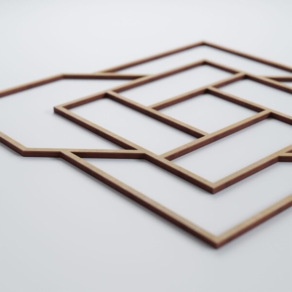 Ekena Millwork Large Loveland Decorative Fretwork Wood Wall Panels, Hickory, 23 3/8"W x 23 3/8"H x 3/8"T - WALW24X24X0375LLDHI