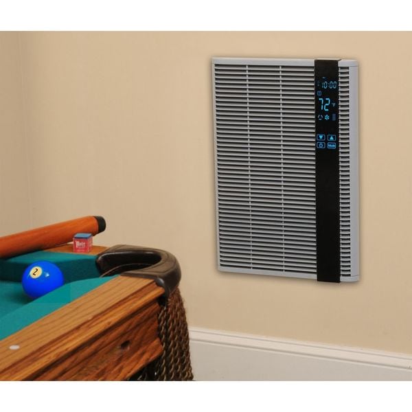 Qmark Recessed Electric Wall-Mount Heater, Recessed, 250 to 2000 W, 240V AC, Gray - HT2024SS
