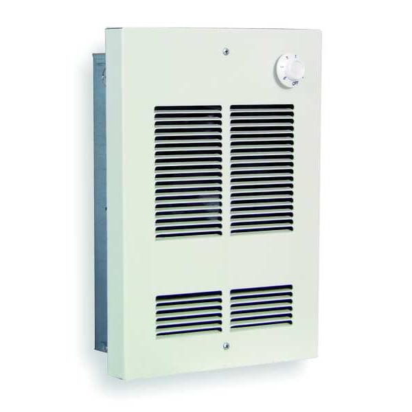 Dayton Recessed Electric Wall-Mount Heater, Shallow Recessed or Surface, 1500/2000 W, 208/240V AC, White - 5ZK70