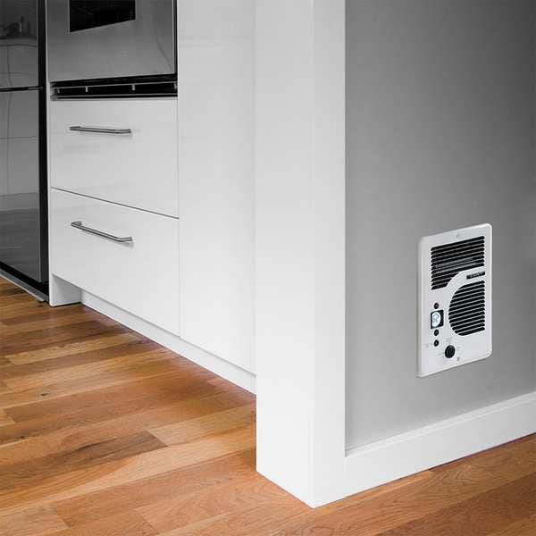 Cadet Recessed Electric Wall-Mount Heater, Recessed, 1000/1500/1600W W, 120/208/240V AC, White - CEC163TW