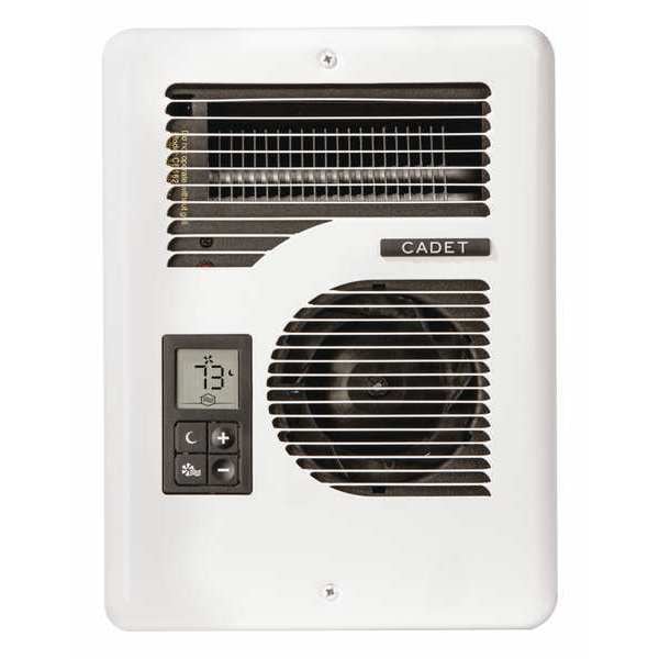 Cadet Recessed Electric Wall-Mount Heater, Recessed, 1000/1500/1600W W, 120/208/240V AC, White - CEC163TW