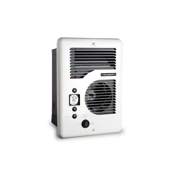 Cadet Recessed Electric Wall-Mount Heater, Recessed, 1000/1500/1600W W, 120/208/240V AC, White - CEC163TW
