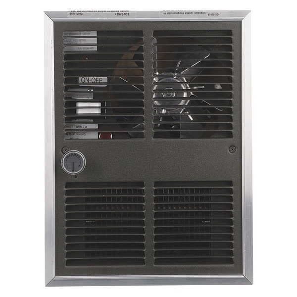 Markel Products Recessed Electric Wall-Mount Heater, Recessed or Surface, 1500/750 W, 120V AC, Brown/Aluminum - E3055T2DWB