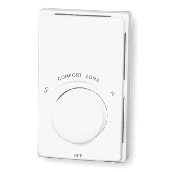 Dayton Electric Baseboard Heater Thermostat, 2 Poles, Northern White, 120/208/240/277 V AC - 3UF74