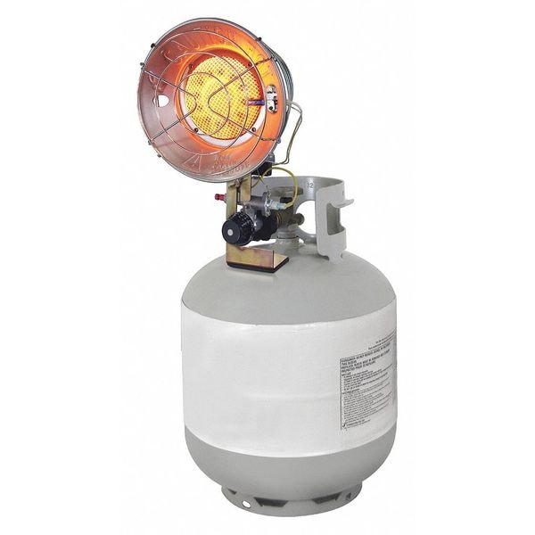Dyna-Glo Portable Gas Tank-Top Heater, Liquid Propane, Standing Pilot, 8 17/64 in Wx 7 1/8 in L - TT15CDGP
