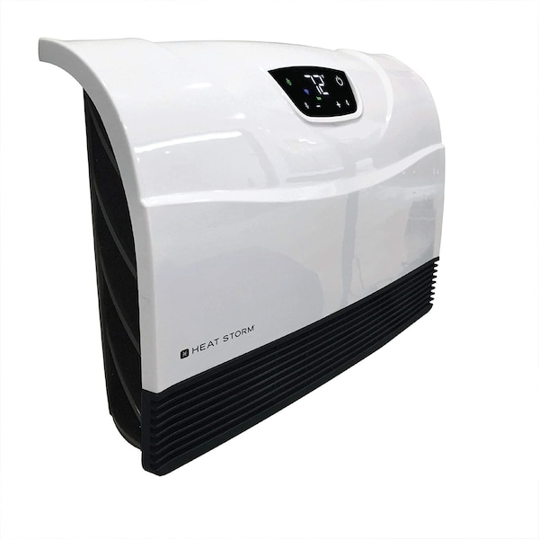 Heat Storm Infrared Space Heater, WIFI, Wall Mount, Digital Display, Adjustable Thermostat, 1500W, 120V, Black - HS-1500-PHX-WIFI