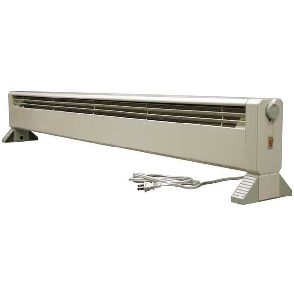 Dayton Electric Baseboard Heater, 1500, 120V AC, 1 Phase, 5120 BtuH, Non-Oscillating - 54UD13