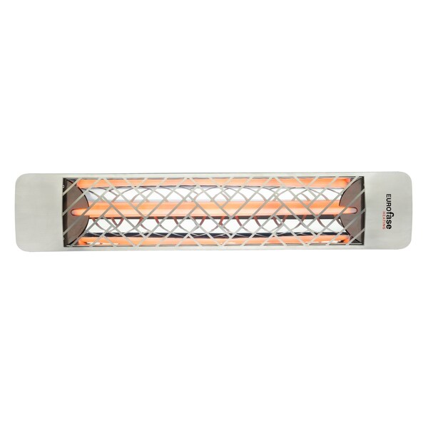 Eurofase 304 SS 39in Single Element 2000W 480V Heater, Stainless Steel, Chevron Decor Plate - EF20480S1