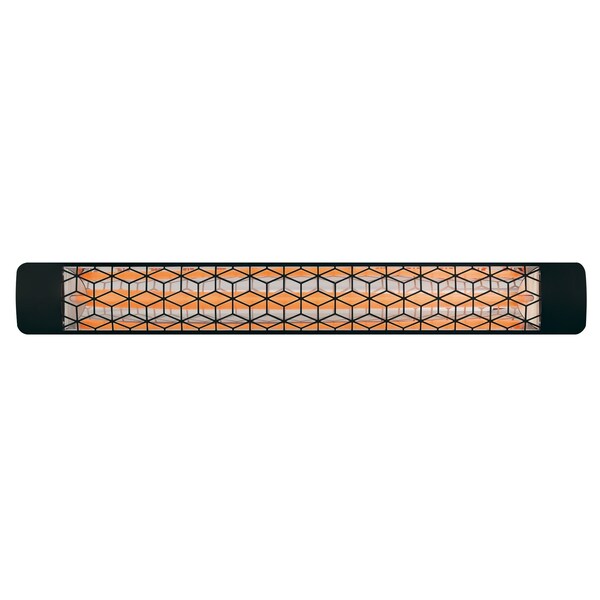 Eurofase 304 SS 61in Single Element 3000W 208V Heater, Black, Stella Decor Plate - EF30208B6