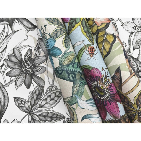 York Wallcoverings Rainforest White and Charcoal Wallpaper - BL1703
