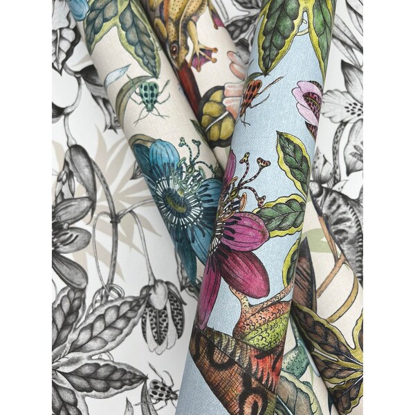 York Wallcoverings Rainforest White and Charcoal Wallpaper - BL1703