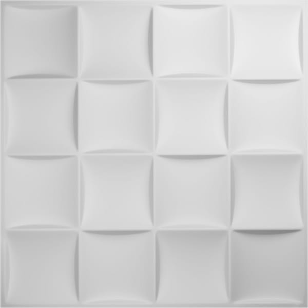 Ekena Millwork 19 5/8in. W x 19 5/8in. H Baile EnduraWall Decor 3D Wall Panel Covers, Total 26.75 Sq. Ft., 10PK - WP20X20BAWH-CASE-10