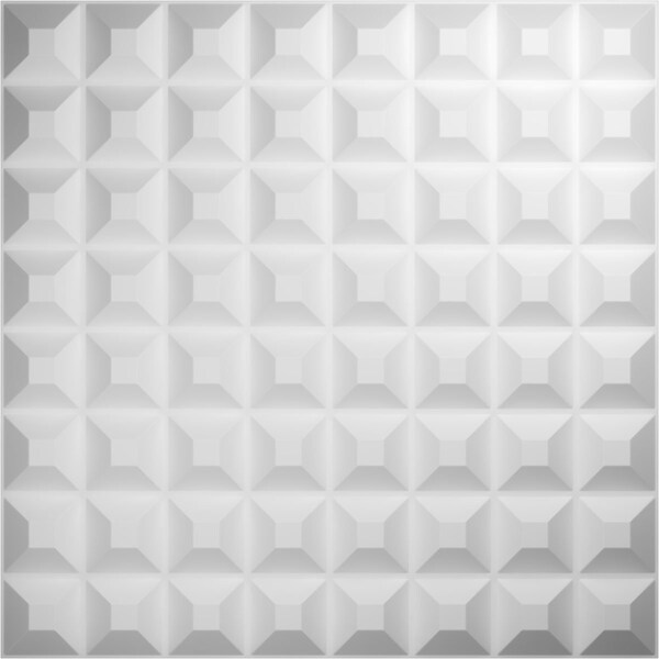 Ekena Millwork 19 5/8in. W x 19 5/8in. H Bradford EnduraWall Decor 3D Wall Panel Covers Total 53.49 Sq. Ft., 20PK - WP20X20BRWH-CASE-20