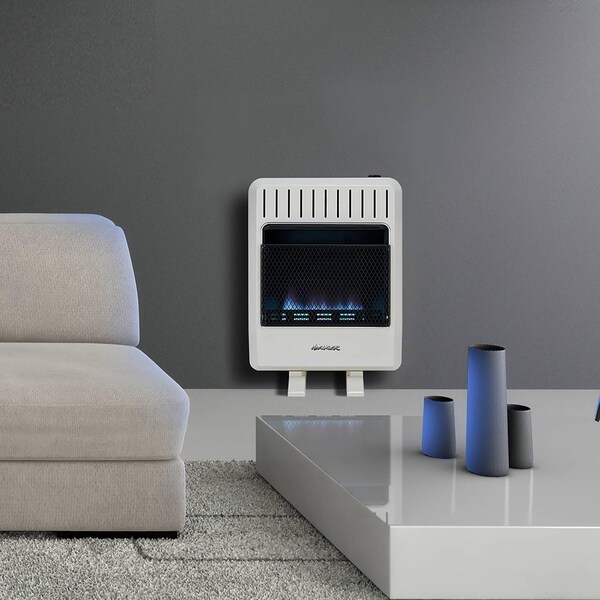 Avenger Natural Gas Ventless Blue Flame Gas Space Heater With Base Feet, 20,000 BTU, T-Stat Control - FDTN20BFA
