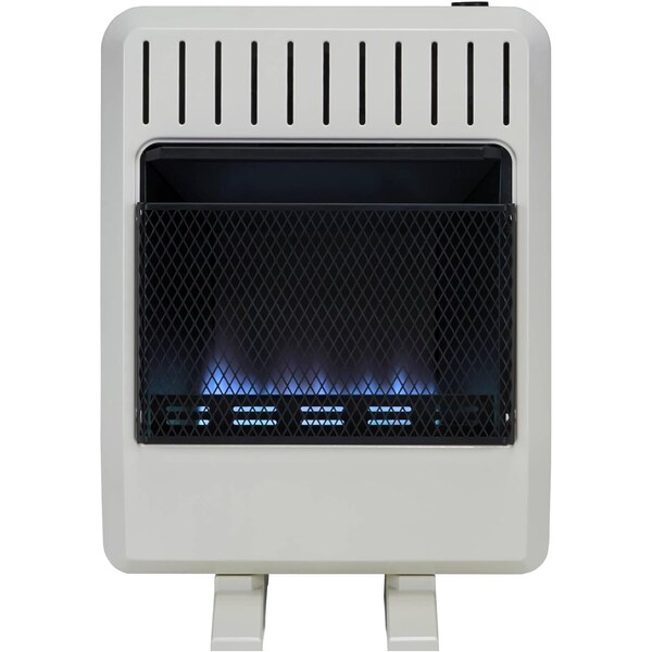 Avenger Natural Gas Ventless Blue Flame Gas Space Heater With Base Feet, 20,000 BTU, T-Stat Control - FDTN20BFA