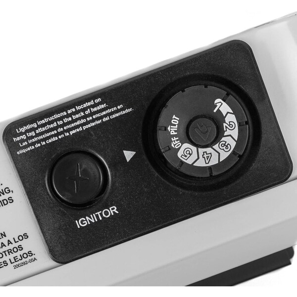 Avenger Natural Gas Ventless Blue Flame Gas Space Heater With Base Feet, 20,000 BTU, T-Stat Control - FDTN20BFA