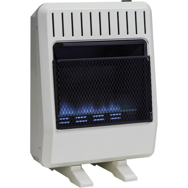 Avenger Natural Gas Ventless Blue Flame Gas Space Heater With Base Feet, 20,000 BTU, T-Stat Control - FDTN20BFA