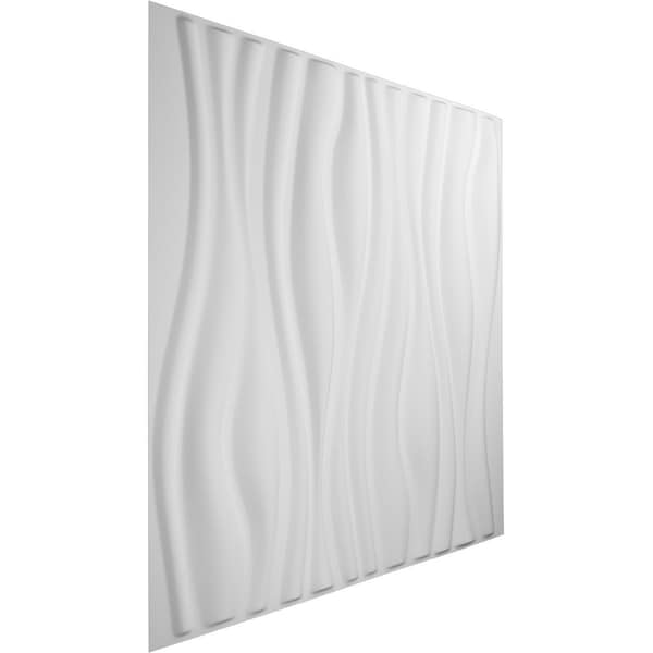 Ekena Millwork 19 5/8in. W x 19 5/8in. H Leandros EnduraWall Decor 3D Wall Panel Covers, Total 32.1 Sq. Ft., 12PK - WP20X20LEWH-CASE-12