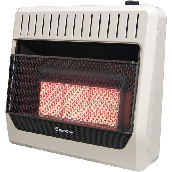 Procom Heating Heating Propane Gas Vent Free Infrared Gas Space Heater, 28,000 BTU, T-Stat Control - ML3PTG