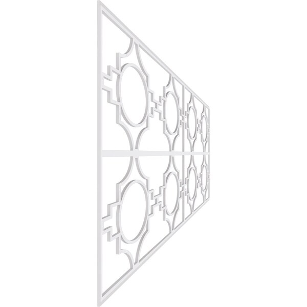 Ekena Millwork Set of Four Panels for 94 1/2"W x 32 1/4"H Gypsum Fretwork Wainscot Wall Paneling - WPKP16X01X47GYP
