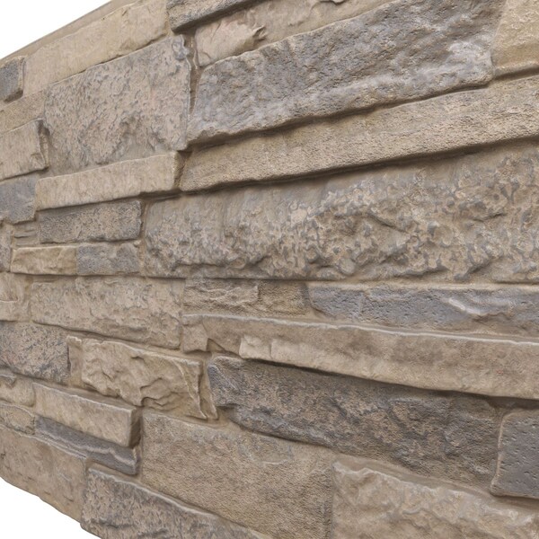 Ekena Millwork Acadia Ledge Stacked Stone, StoneWall Faux Stone Siding Panel - PNU24X48ALRW