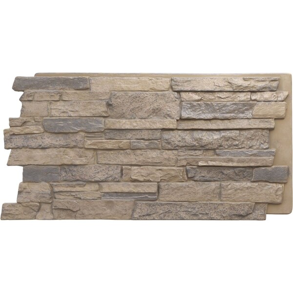 Ekena Millwork Acadia Ledge Stacked Stone, StoneWall Faux Stone Siding Panel - PNU24X48ALRW